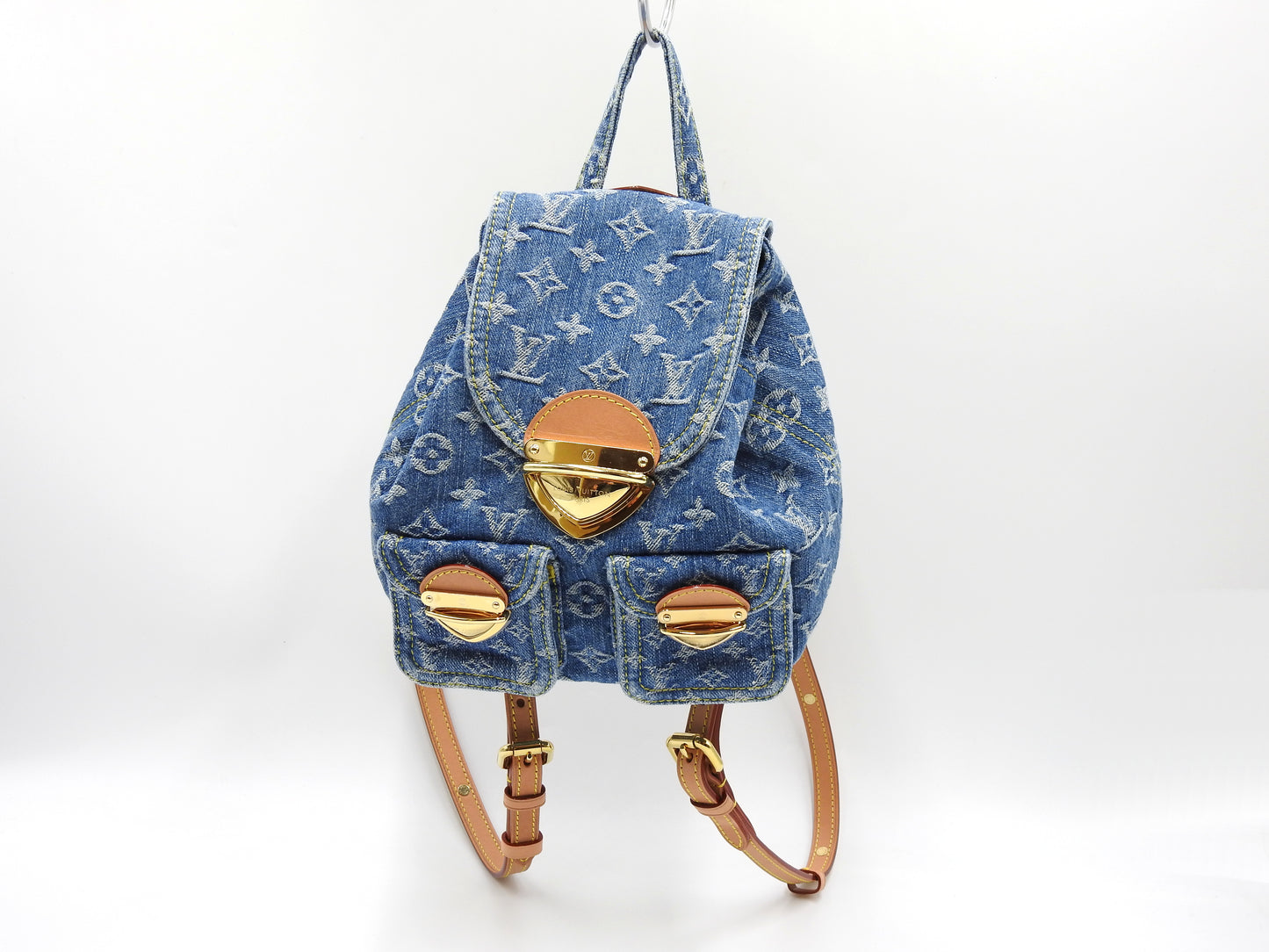 LOUIS VUITTON Venice LV Remix Mini Backpack Bag Monogram Denim M46836