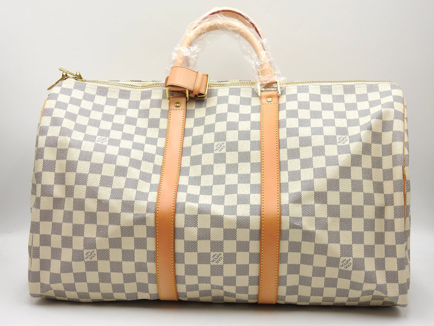 LOUIS VUITTON Damier Azur Keepall 50 Boston Bag Travel Bag N41430