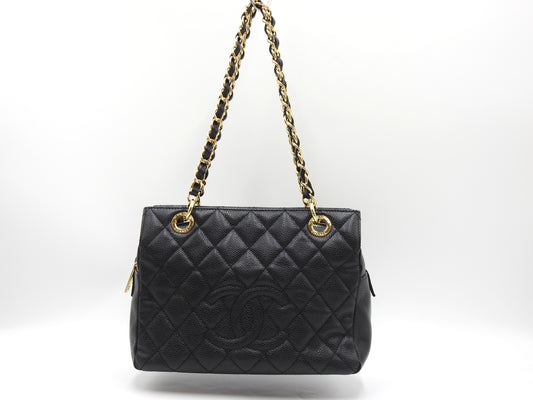 CHANEL CC Matelasse PTT Petit Timeless Tote Shoulder Bag Caviarskin A18004