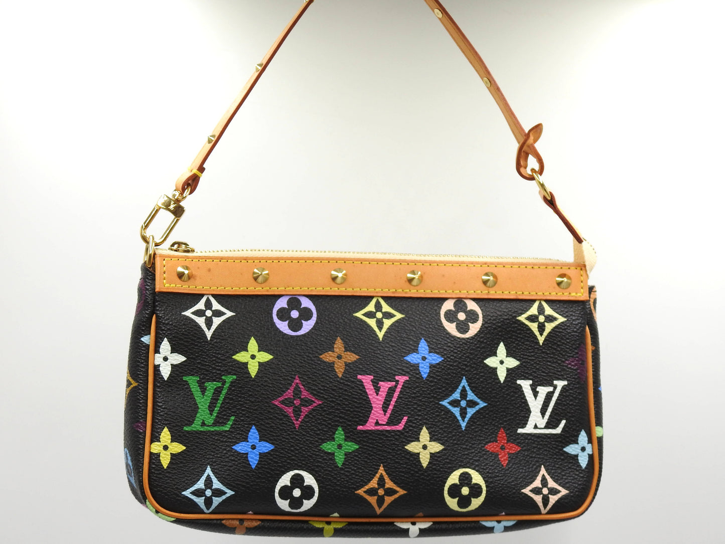 LOUIS VUITTON Pochette Accessories Pouch Monogram Multicolor Noir M92648