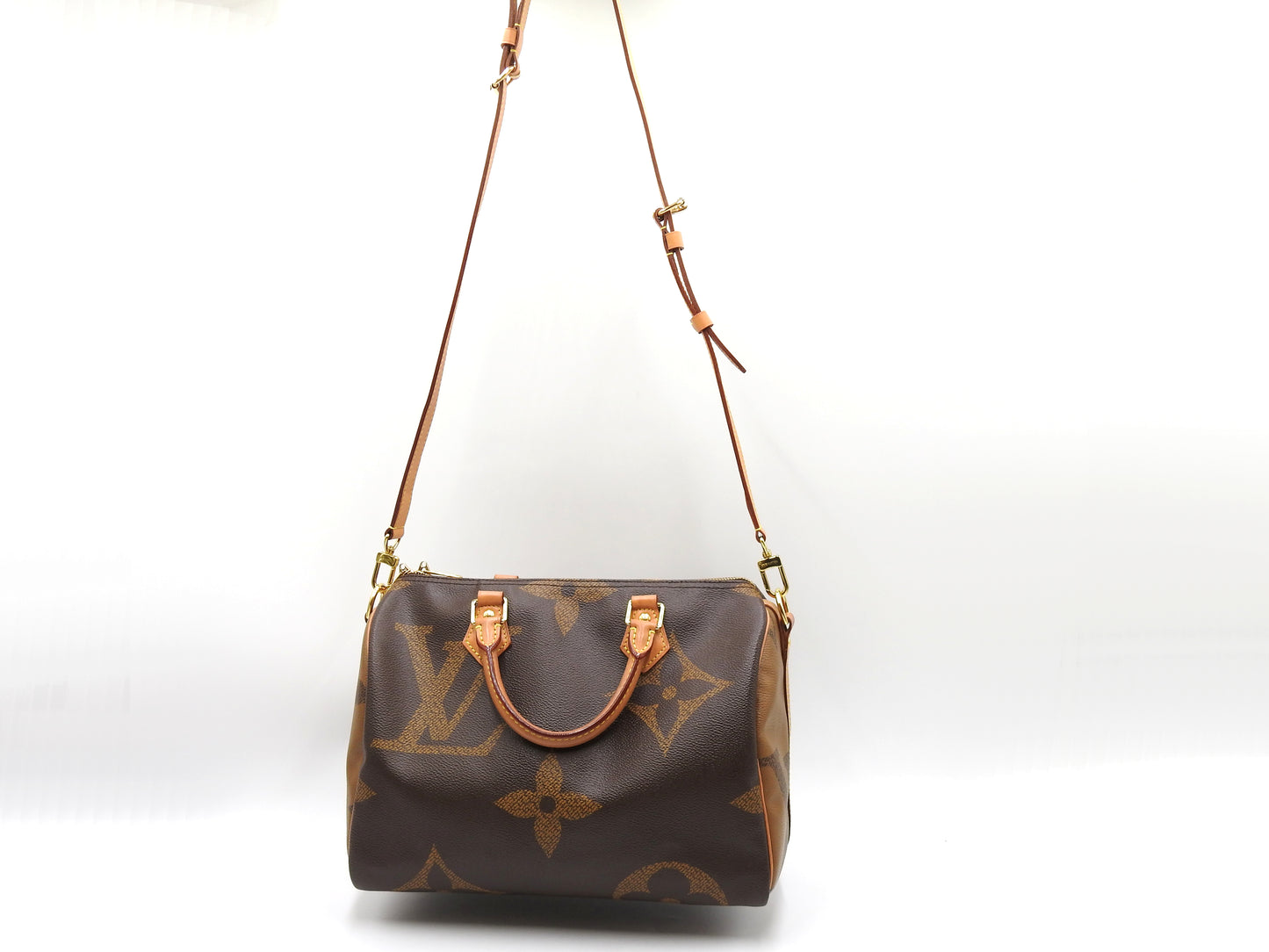 LOUIS VUITTON Monogram Reverse Giant Speedy 30 Bandouliere Hand Bag M44602
