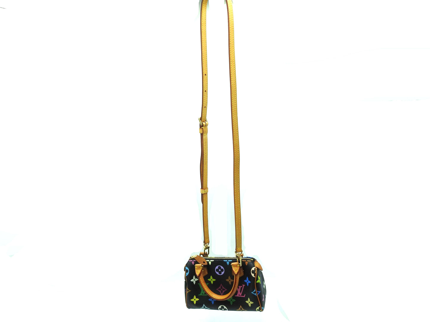 LOUIS VUITTON Monogram Mini Speedy Hand Bag Multicolor Noir M92644