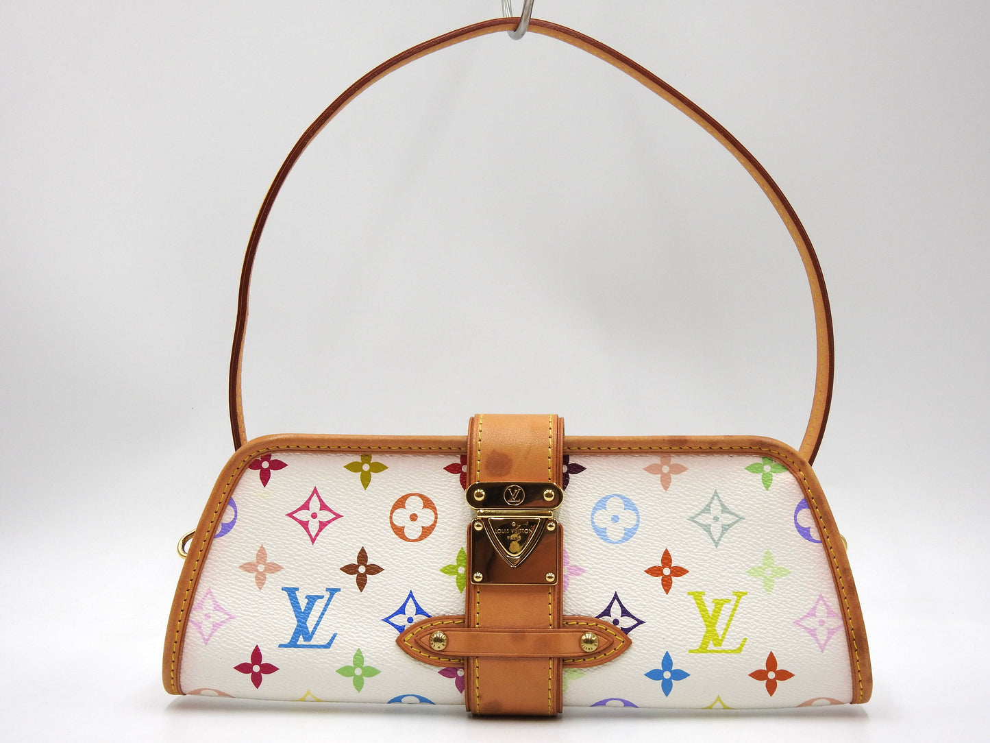 LOUIS VUITTON Shirley Shoulder Bag Monogram Multicolor Bron White M40049
