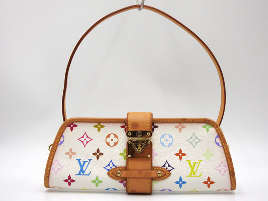 LOUIS VUITTON Shirley Shoulder Bag Monogram Multicolor Bron White M40049