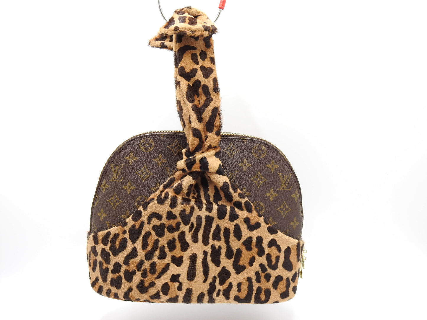 LOUIS VUITTON Alma Azzedine Alaia Monogram Leopard Shoulder Hand Bag M99032