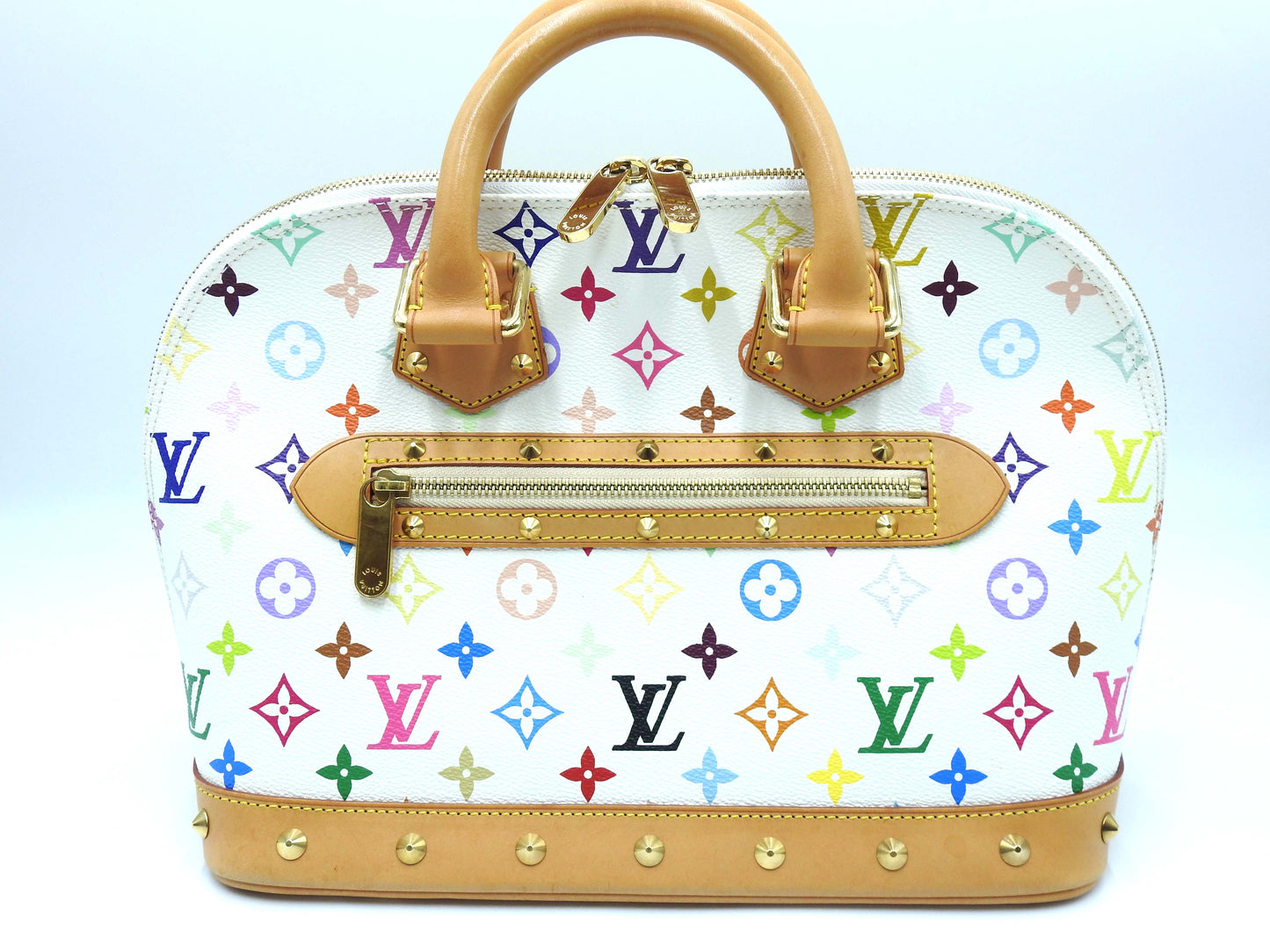 LOUIS VUITTON Alma Hand Bag Multicolor Bron White M92647