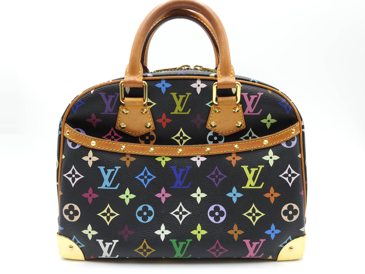 LOUIS VUITTON Trouville Hand Bag Multicolor Noir Black M92662