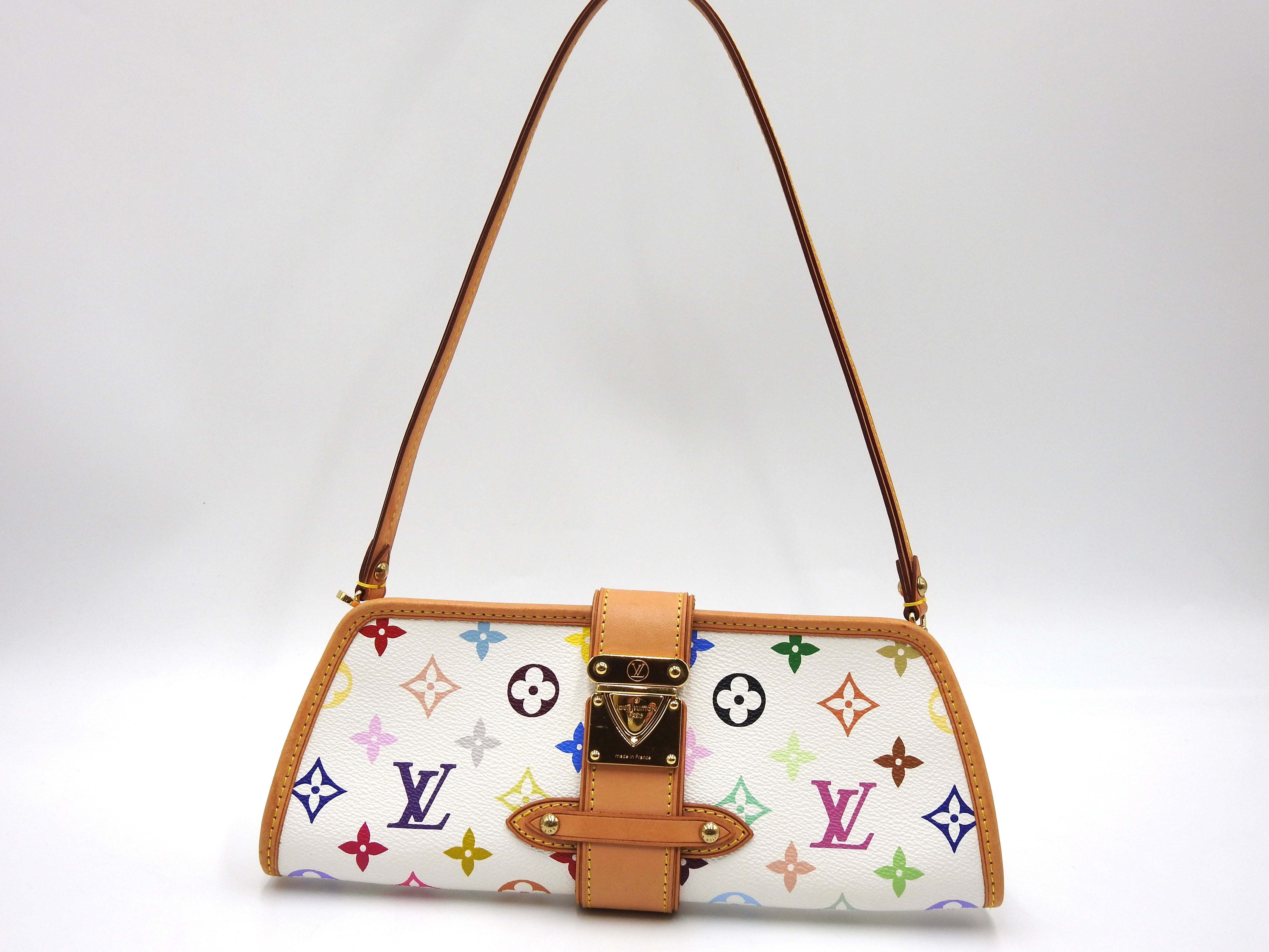 LOUIS VUITTON Shirley Shoulder Bag Monogram Multicolor Bron White