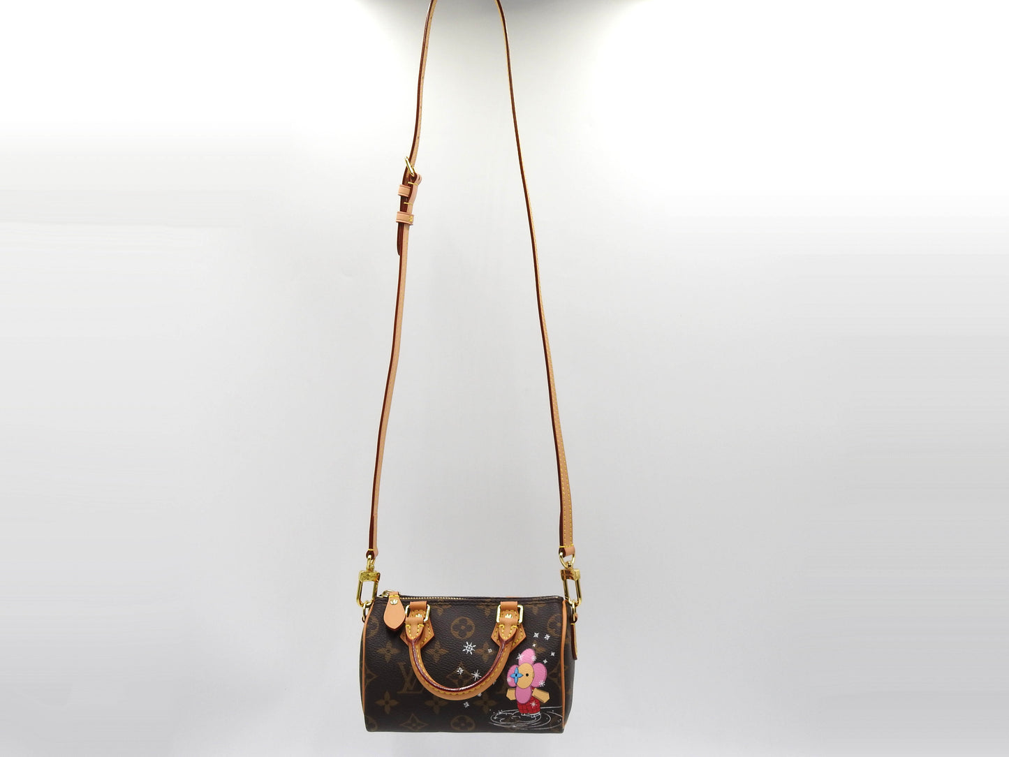 LOUIS VUITTON Monogram Vivienne Nano Speedy 2way Shoulder Hand Bag M81085
