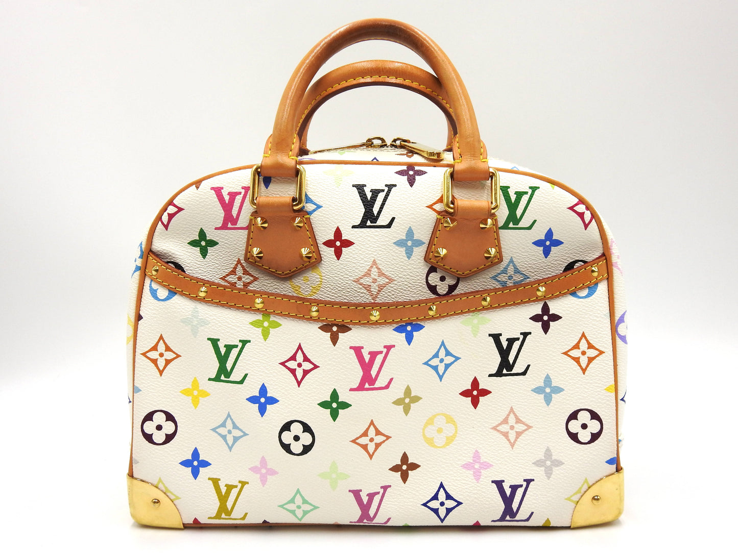 LOUIS VUITTON Trouville Hand Bag Multicolor Bron White M92663