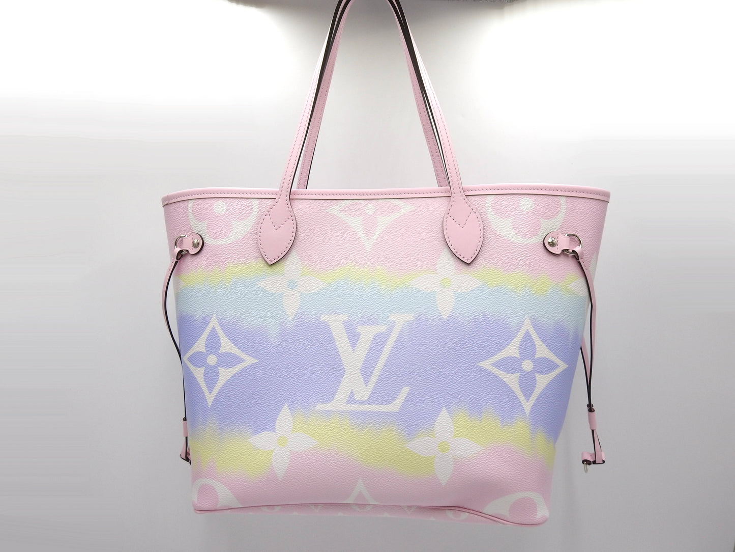 LOUIS VUITTON Monogram Escale Neverfull MM Shoulder Bag Pastel Pink M45270