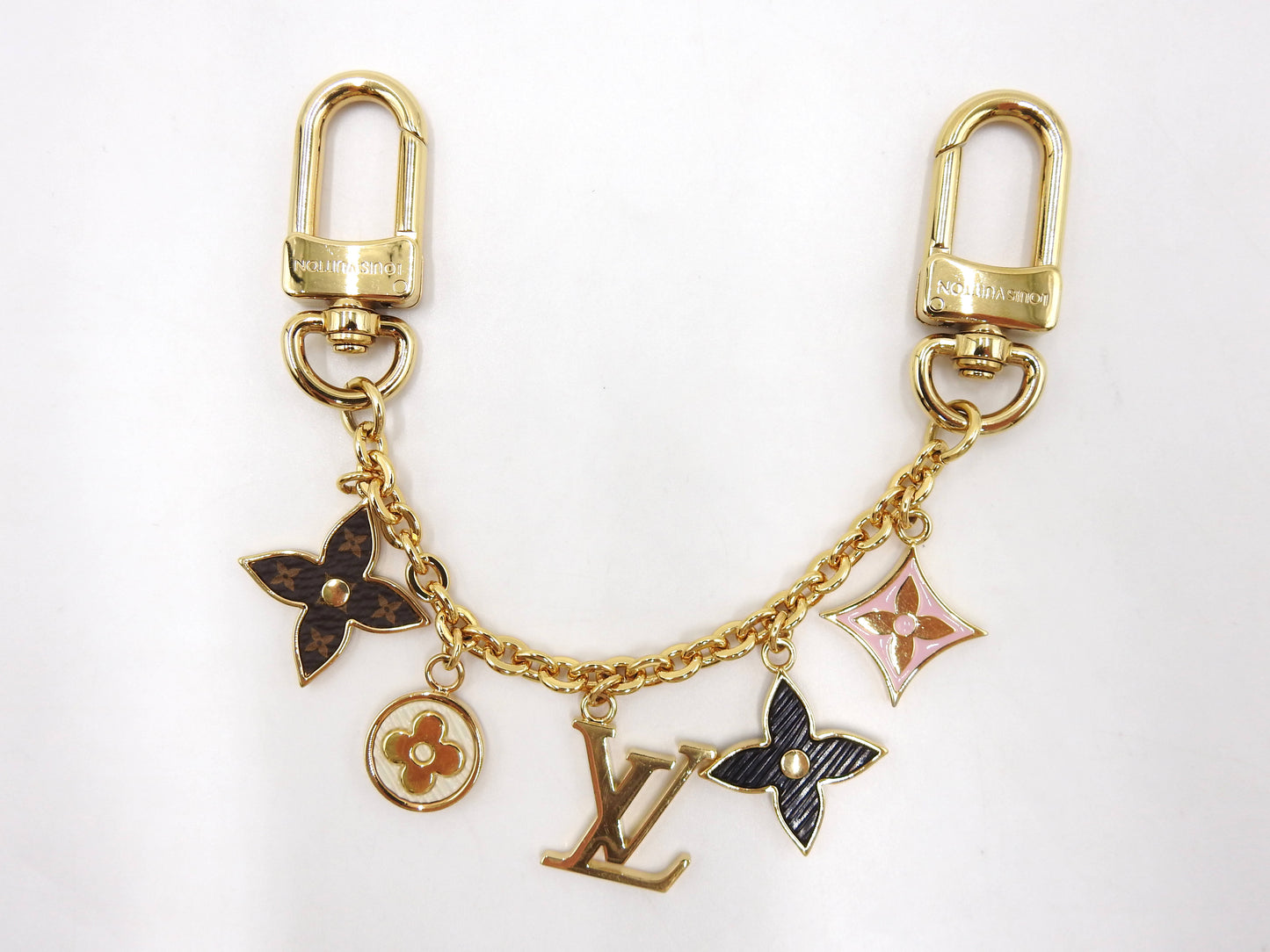 LOUIS VUITTON Spring Street Chain Bag Charm Key Holder Gold M01188