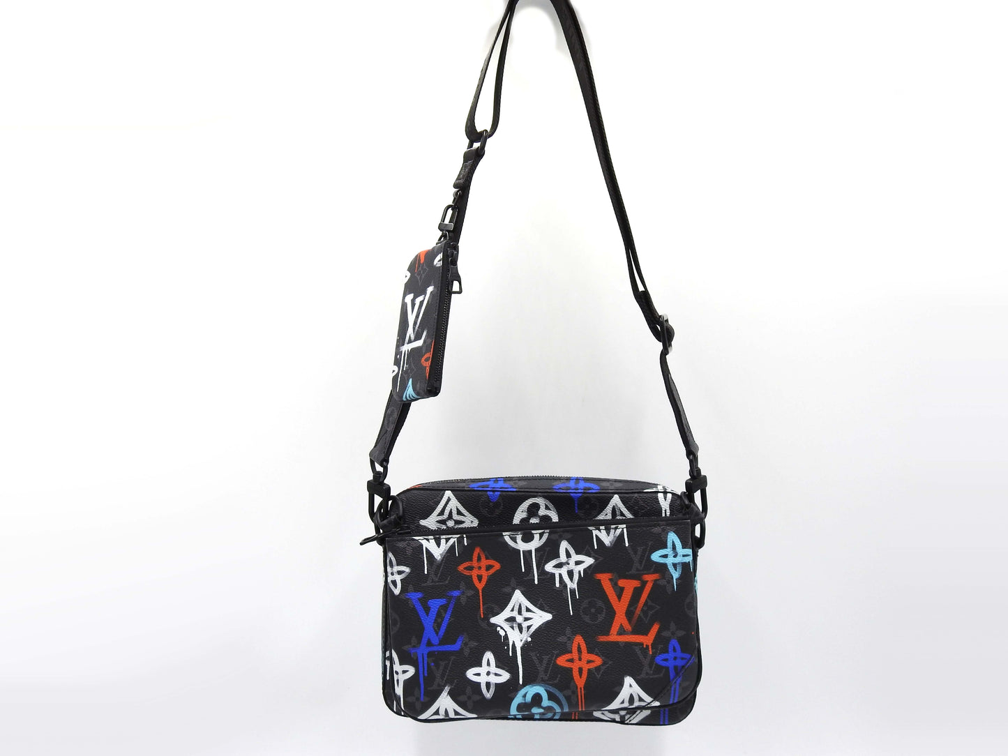 LOUIS VUITTON Trio Messenger Monogram Eclipse Graffiti Shoulder Bag M21396