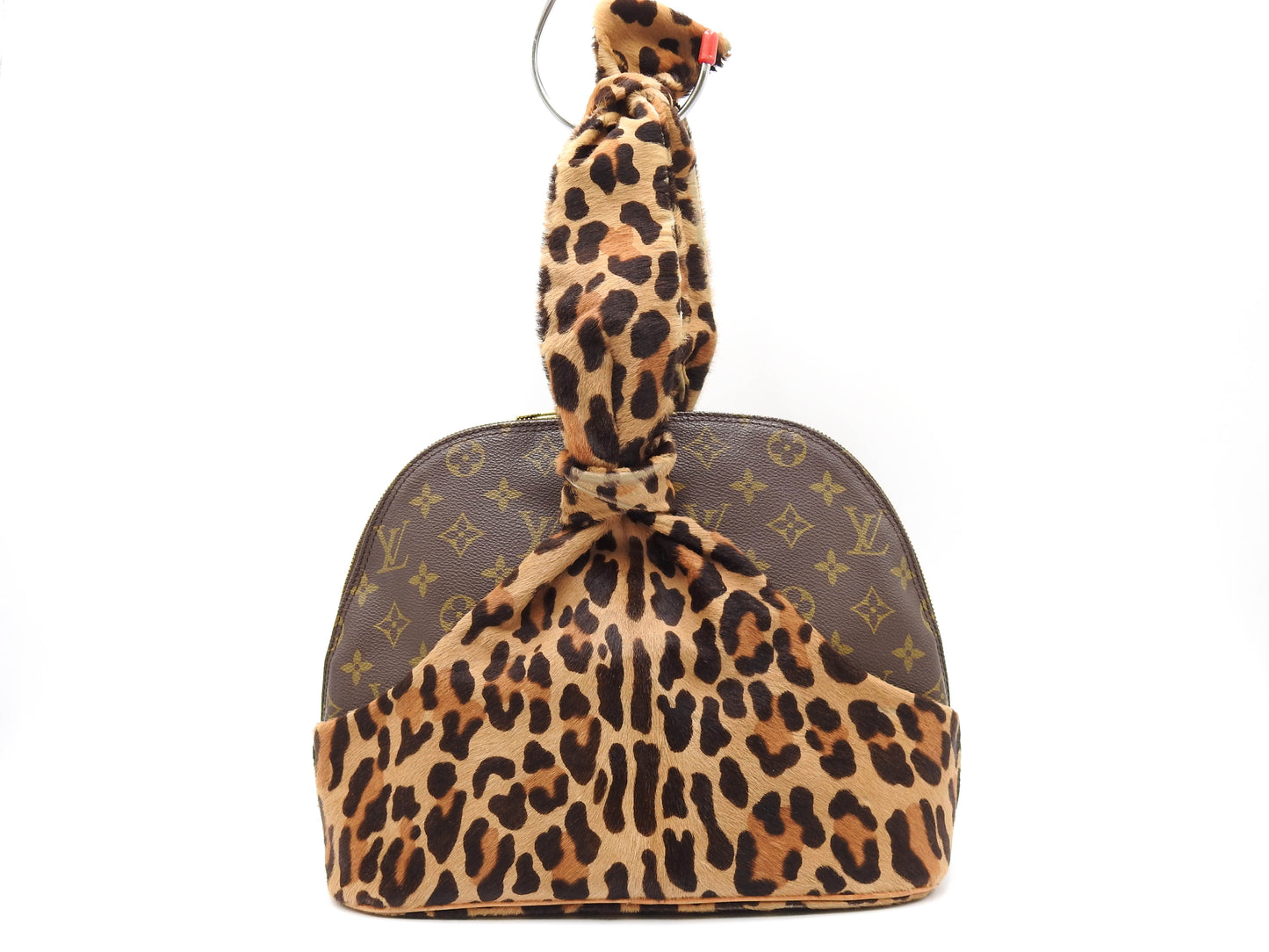 LOUIS VUITTON Alma Azzedine Alaia Monogram Leopard Shoulder Hand Bag M99032