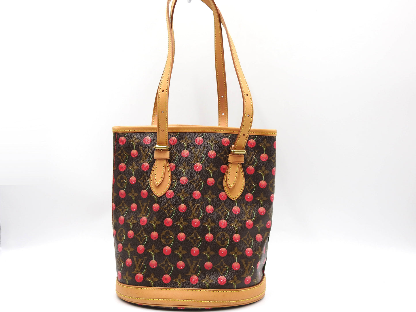 LOUIS VUITTON Monogram Cherry Bucket PM Shoulder Tote Bag Pouch M950123