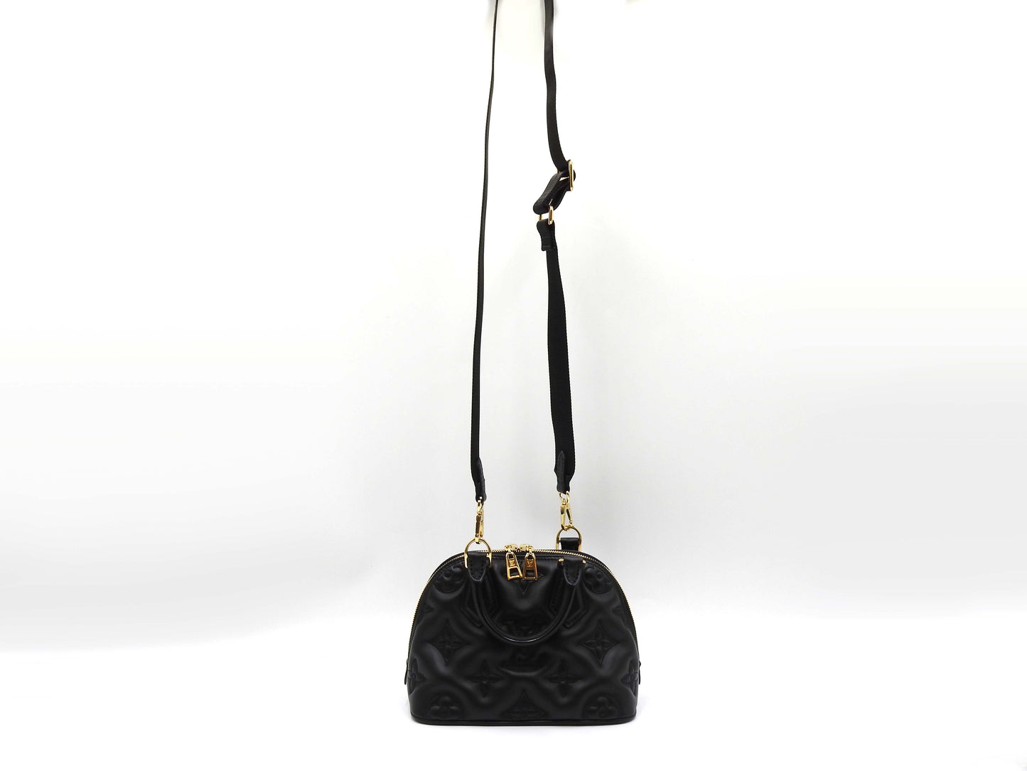 LOUIS VUITTON Alma BB 2way Shoulder Hand Bag Bubblegram Black M59793