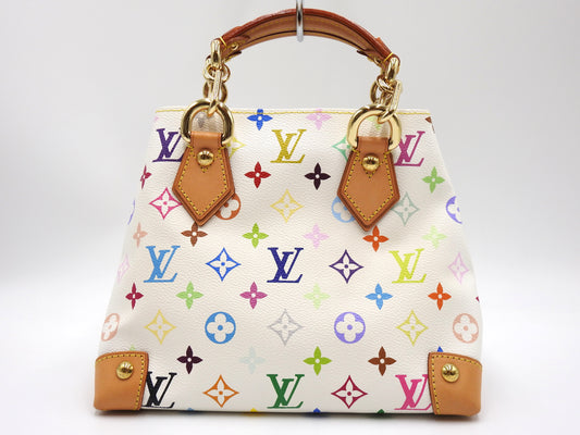 LOUIS VUITTON Audra Hand Bag Monogram Multicolor Bron White M40047