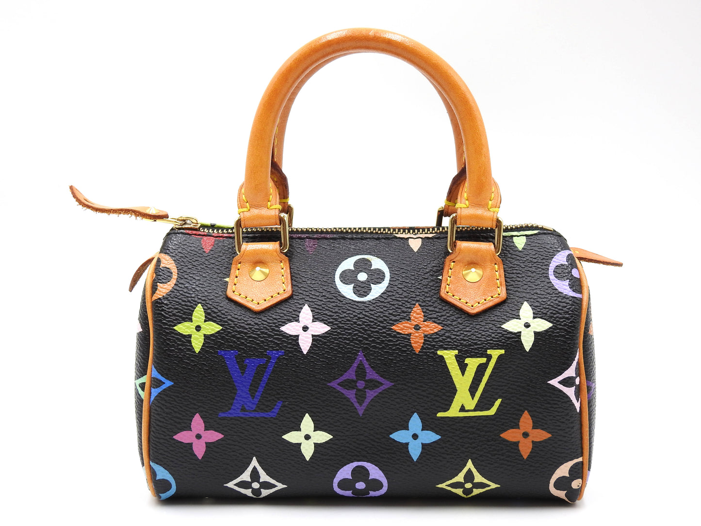 LOUIS VUITTON Monogram Mini Speedy Hand Bag Multicolor Noir Black M92644