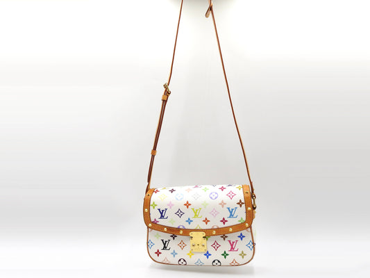 LOUIS VUITTON Sologne Shoulder Bag Monogram Multicolor Bron White M92661