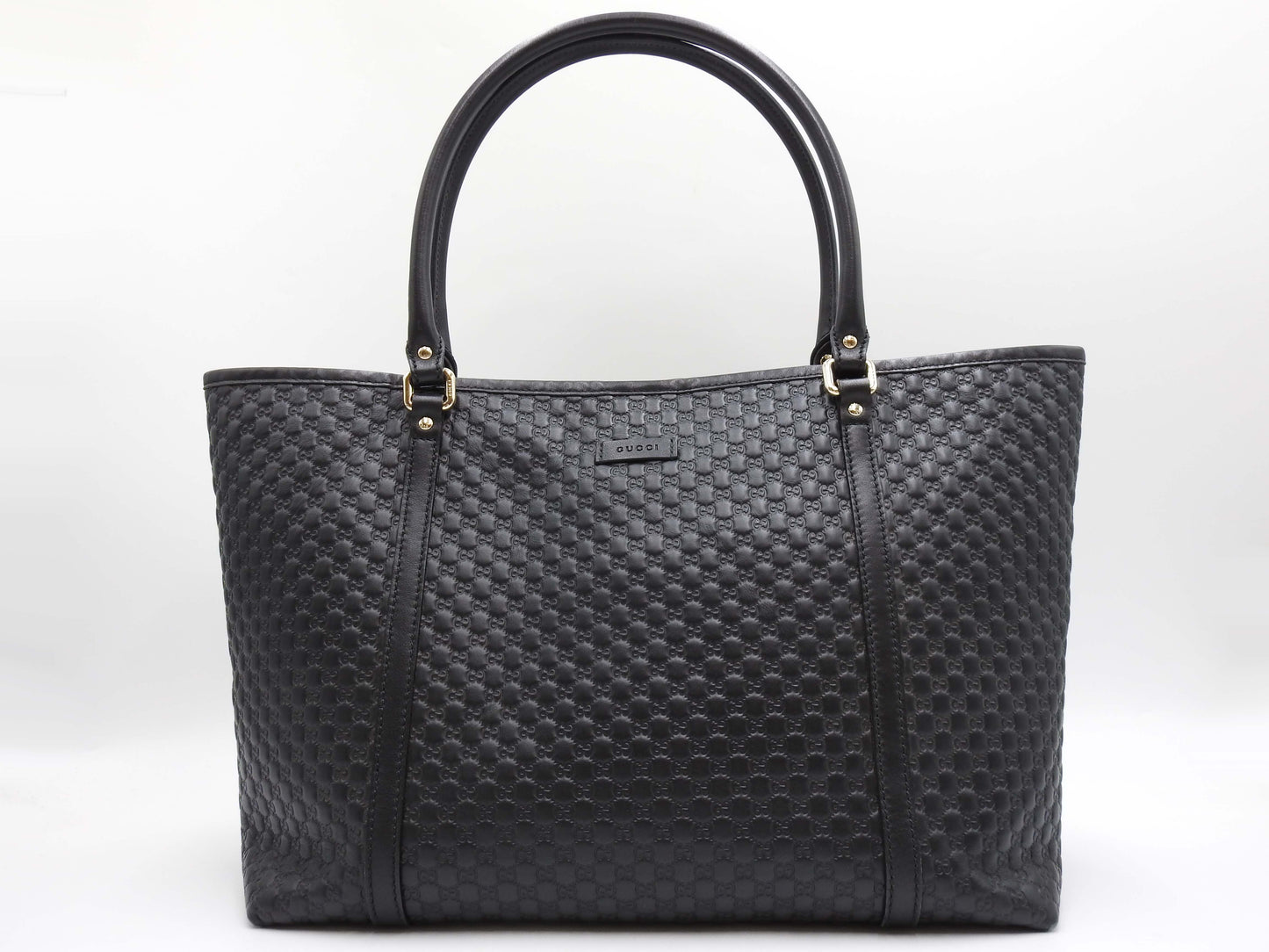 GUCCI Micro Guccissima Joy Shoulder Tote Bag Leather Black 449647 Outlet