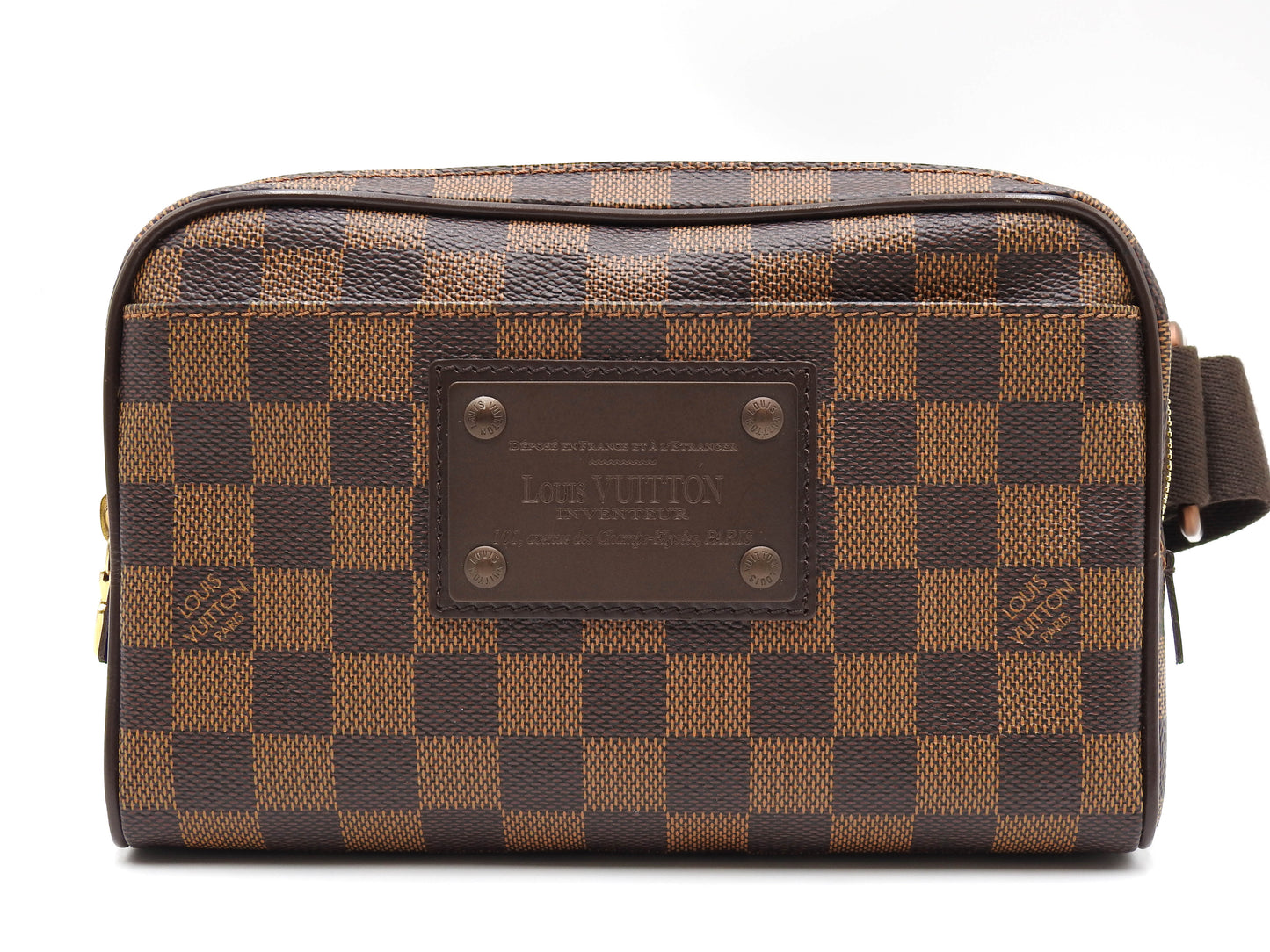 LOUIS VUITTON Damier Ebene Bumbag Brooklyn Waist Body Belt Bag N41101