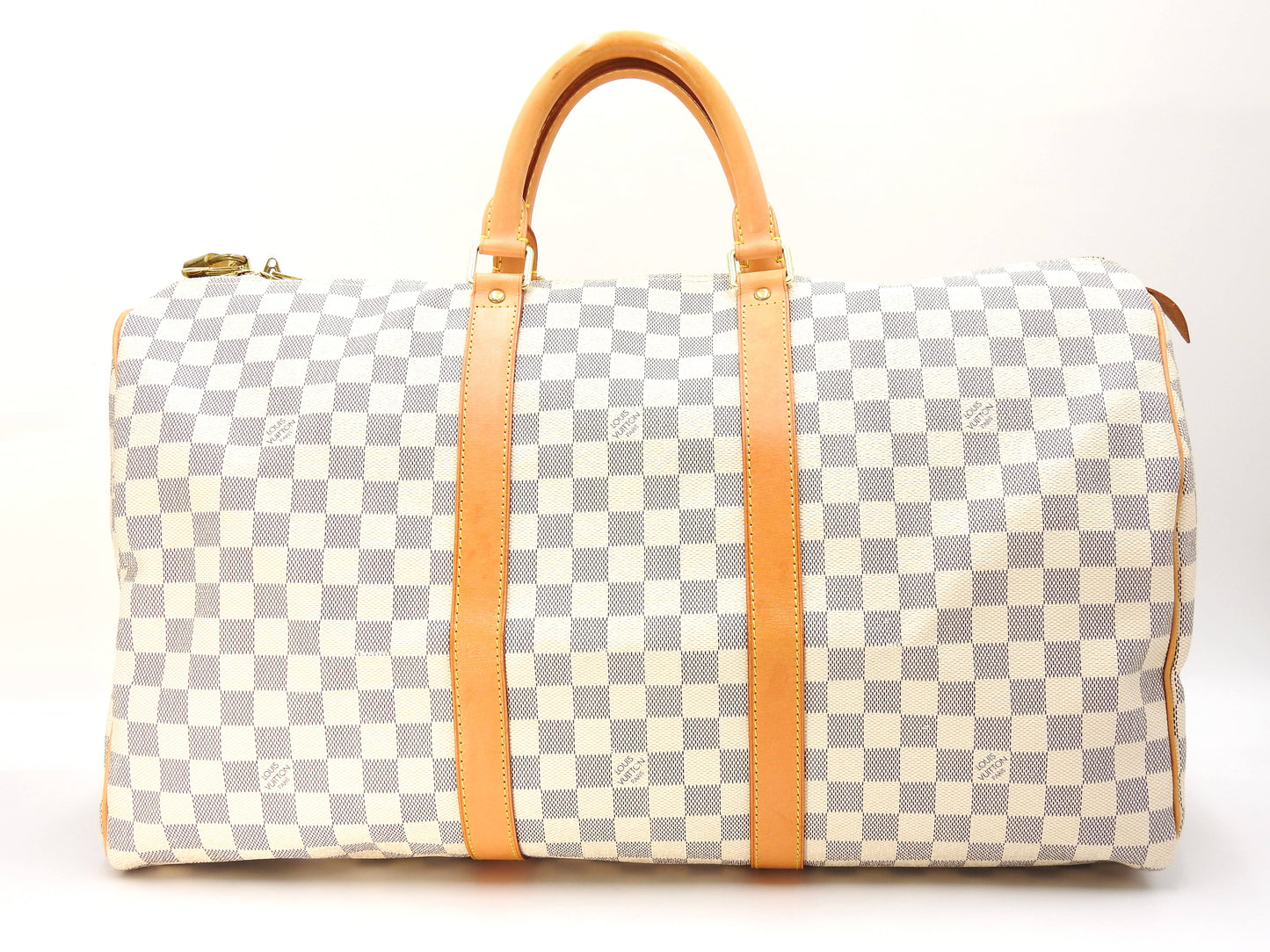 LOUIS VUITTON Damier Azur Keepall 50 Boston Bag Travel Bag N41430