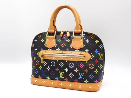 LOUIS VUITTON Alma PM Hand Bag Multicolor Noir Black M92646