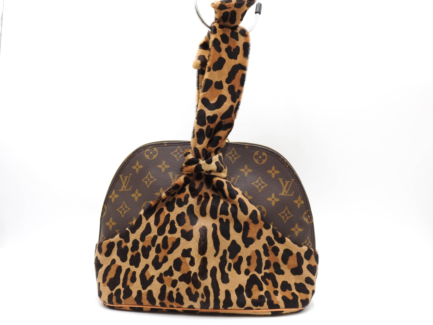 LOUIS VUITTON Alma Azzedine Alaia Monogram Leopard Shoulder Hand Bag M99032