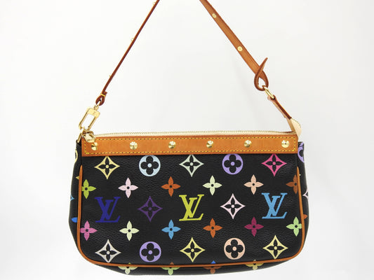 LOUIS VUITTON Pochette Accessories Pouch Monogram Multicolor Noir M92648