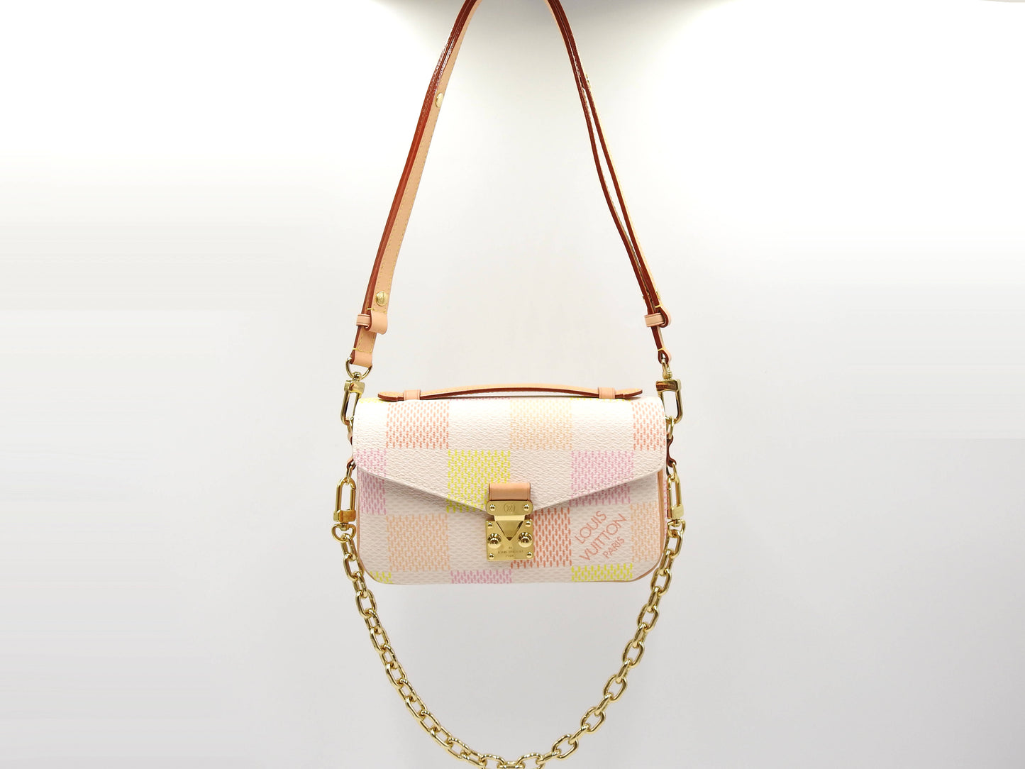 LOUIS VUITTON Damierlicious Pochette Metis EW Pastel Shoulder Bag N40749