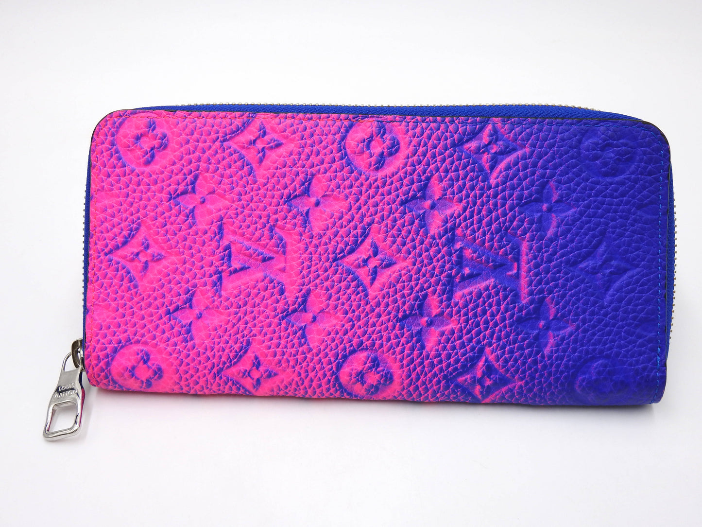 LOUIS VUITTON Monogram Illusion Zippy Wallet Vertical NM Blue Rose M81243