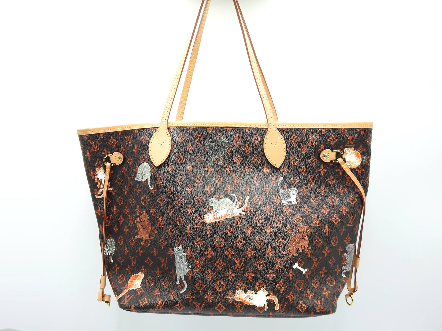 LOUIS VUITTON Monogram Catogram Neverfull MM Tote Bag Shoulder Bag M44441