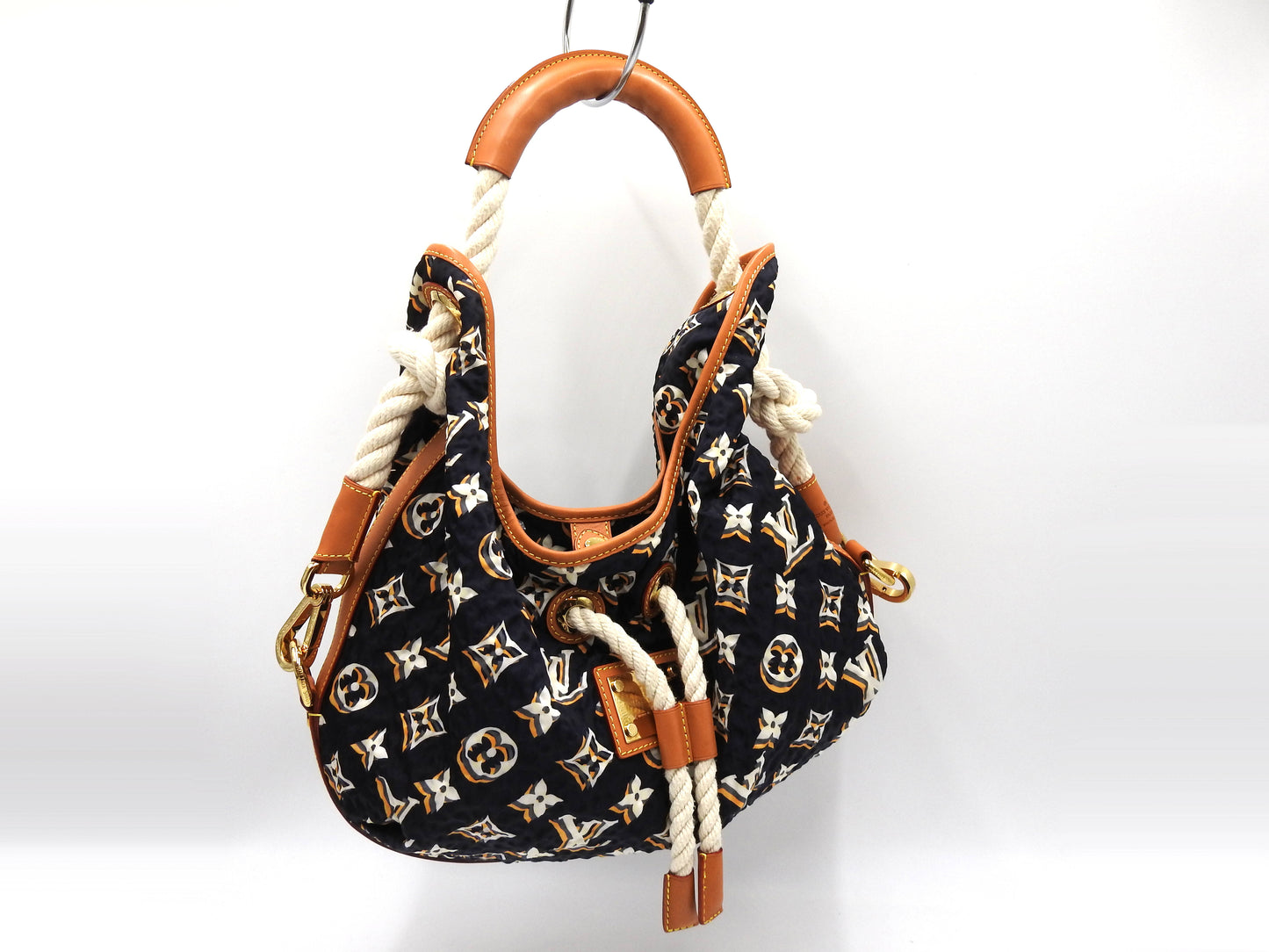 LOUIS VUITTON Bulle MM Shoulder Bag Monogram Marine Navy Nylon M40235