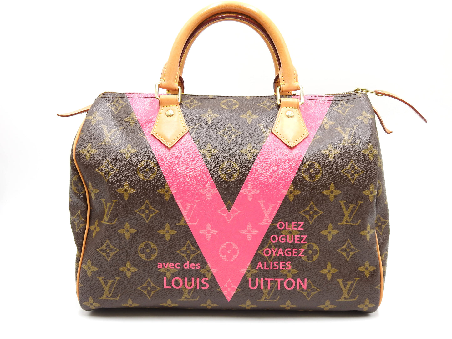 LOUIS VUITTON Monogram V Speedy 30 Hand Bag Boston Bag M41533
