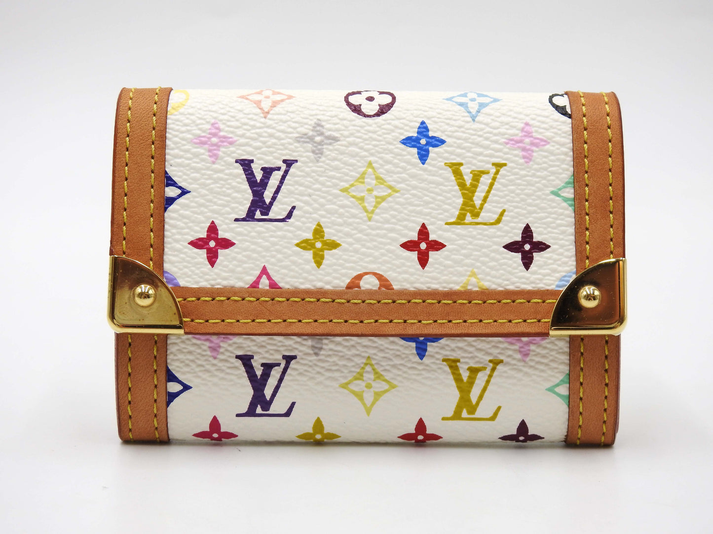 LOUIS VUITTON Monogram Multicolor Porte Monnaie Plat Coin Purse M92657