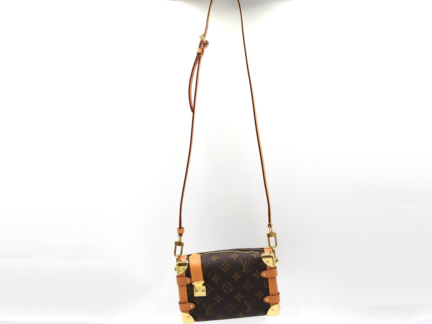 LOUIS VUITTON Monogram Side Trunk PM 2way Shoulder Hand Bag Leather M46815