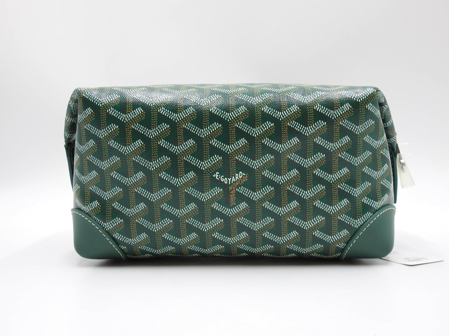 GOYARD AMA BOIENG 25 Toiletry Pouch Clutch Bag PVC Leather Green