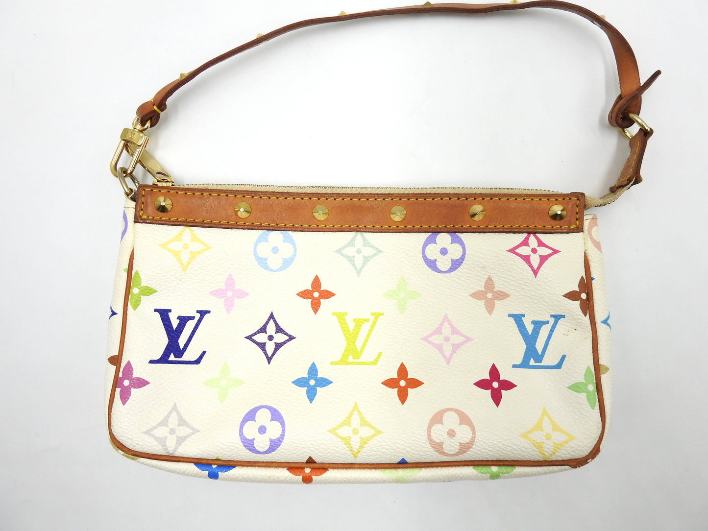 LOUIS VUITTON Pochette Accessory Pouch Monogram Multicolor Bron M92649