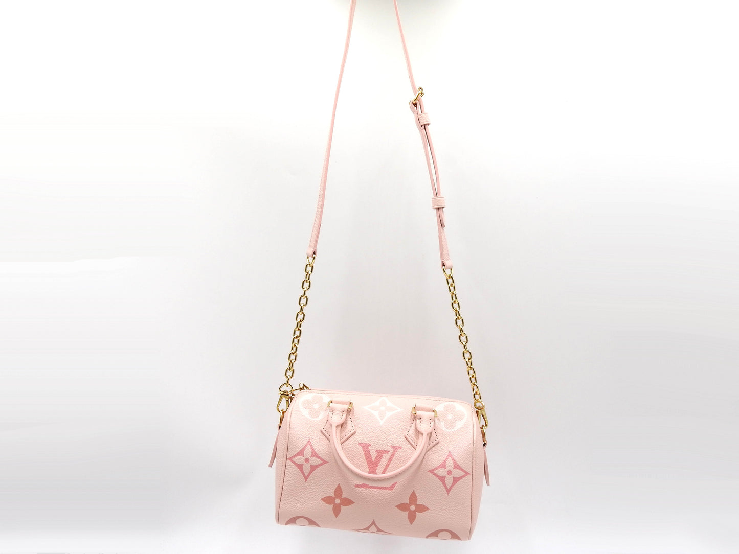 LOUIS VUITTON Monogram Empreinte Speedy 20 Bandouliere Hand Bag PInk M46518