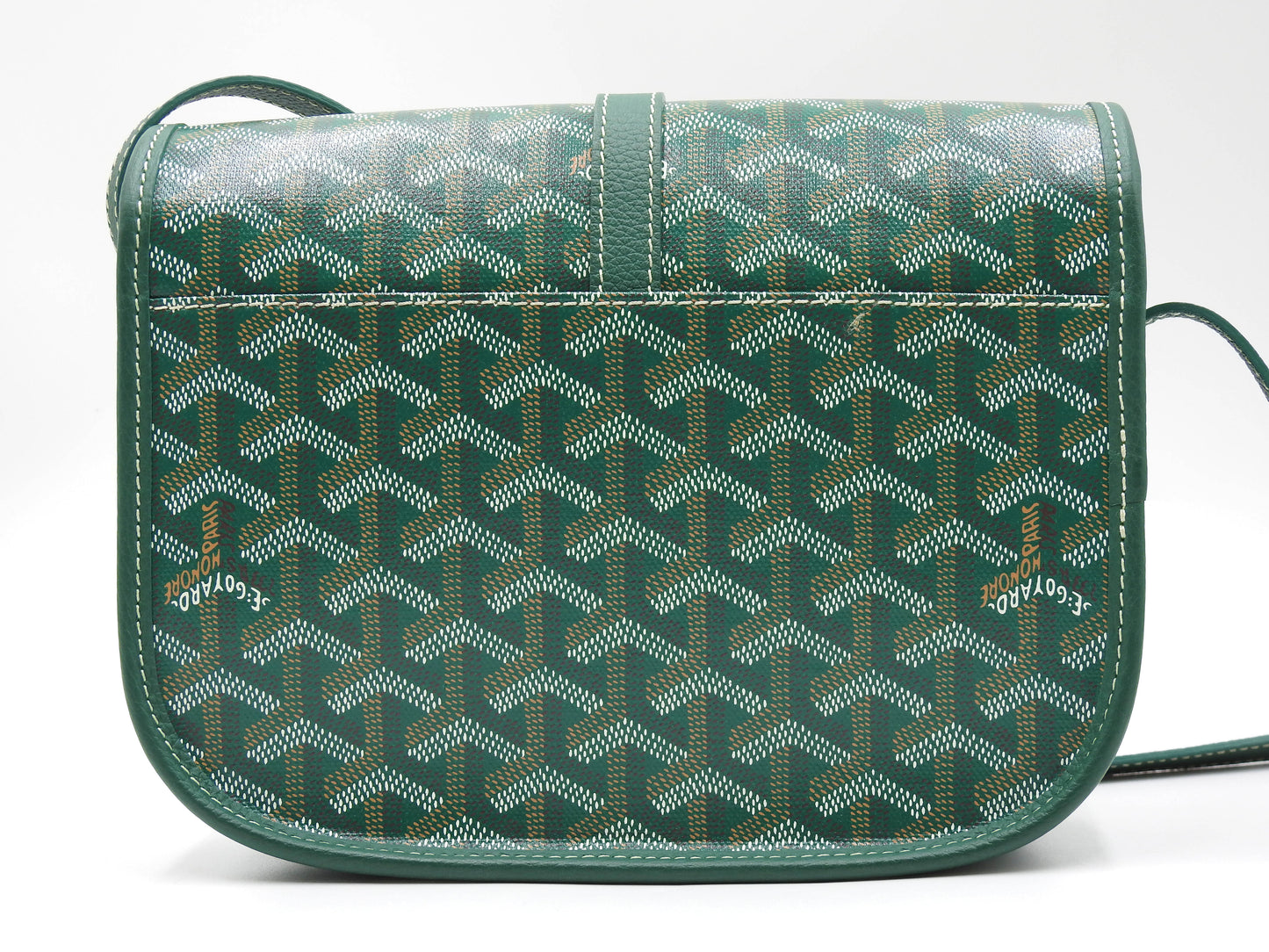 GOYARD Belvedere PM Shoulder Bag PVC Canvas Leather Green
