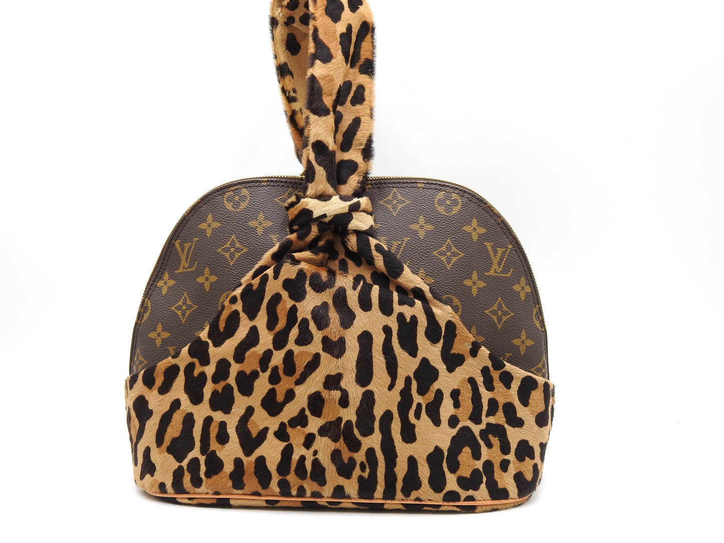 LOUIS VUITTON Alma Azzedine Alaia Monogram Leopard Shoulder Hand Bag M99032