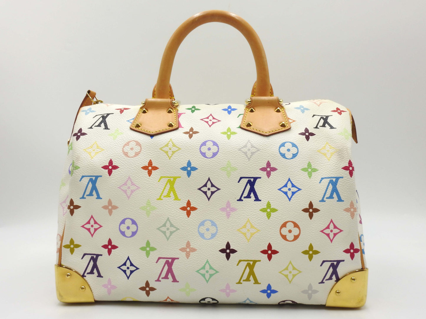 LOUIS VUITTON Speedy 30 Boston Hand Bag Multicolor Bron White M92643