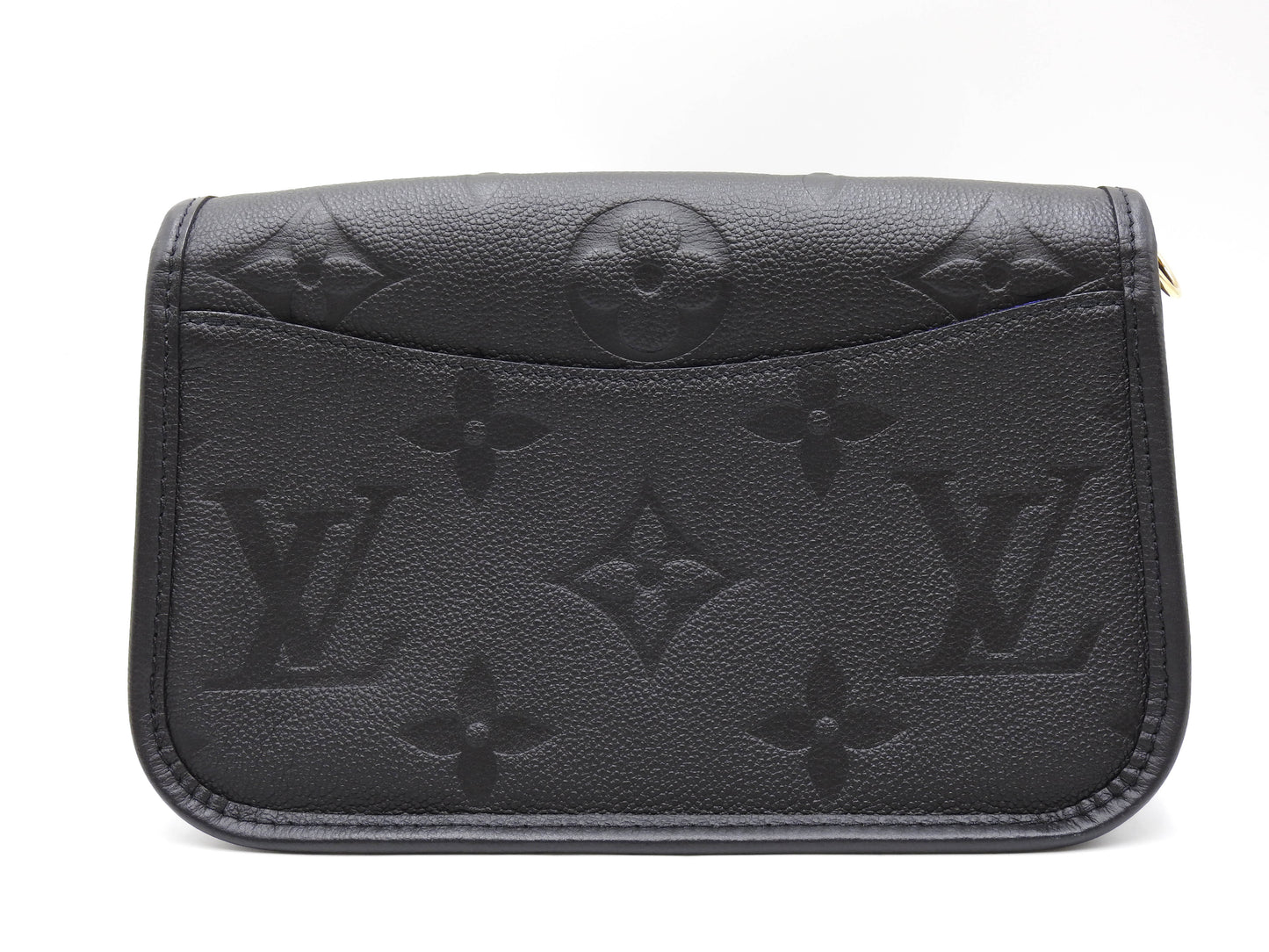 LOUIS VUITTON Monogram Empreinte Diane Shoulder Hand Bag Black M46386