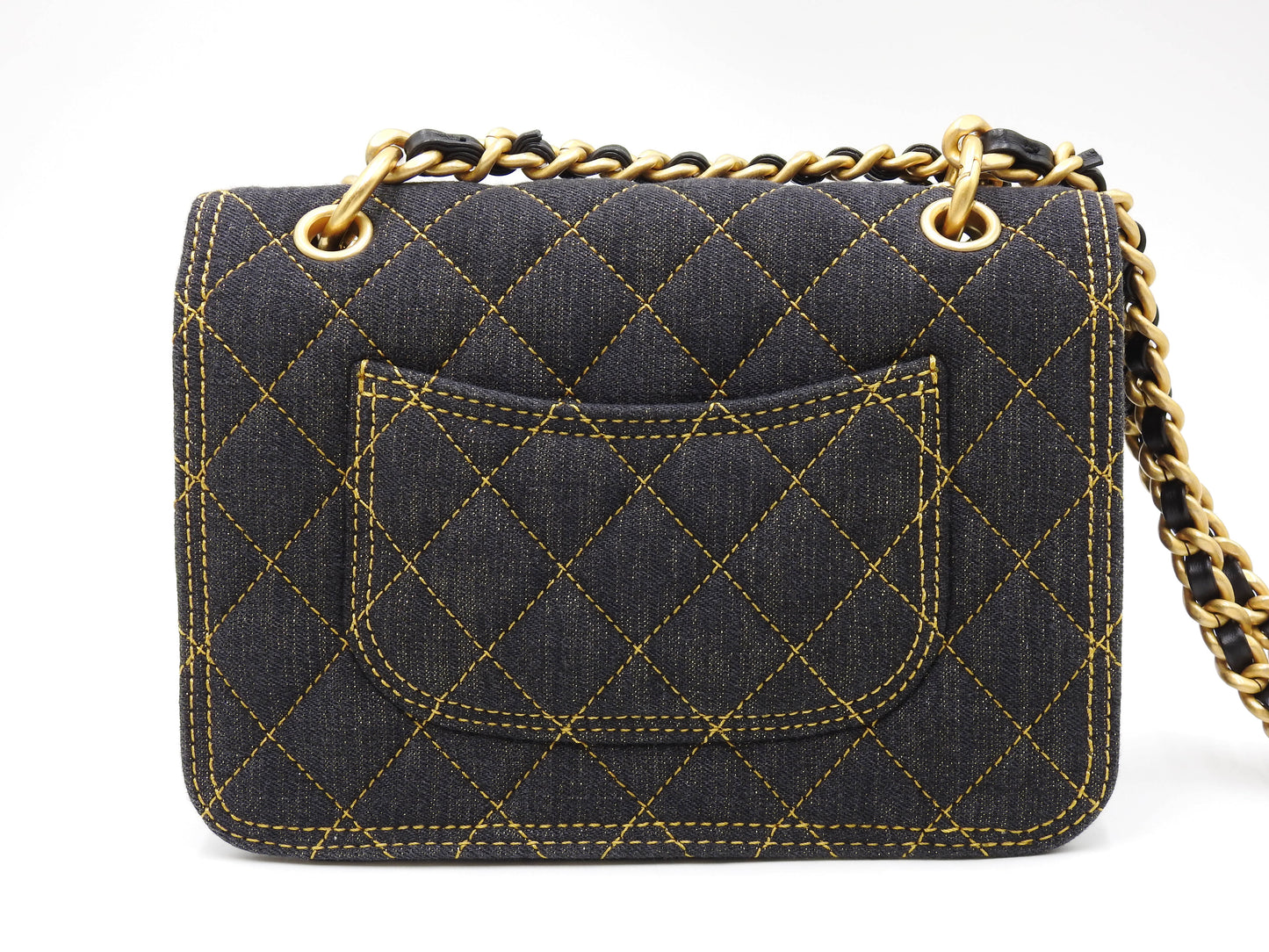 Chanel CC Mini Matelasse Denim Double You Flap Shoulder Hand Bag AS4051