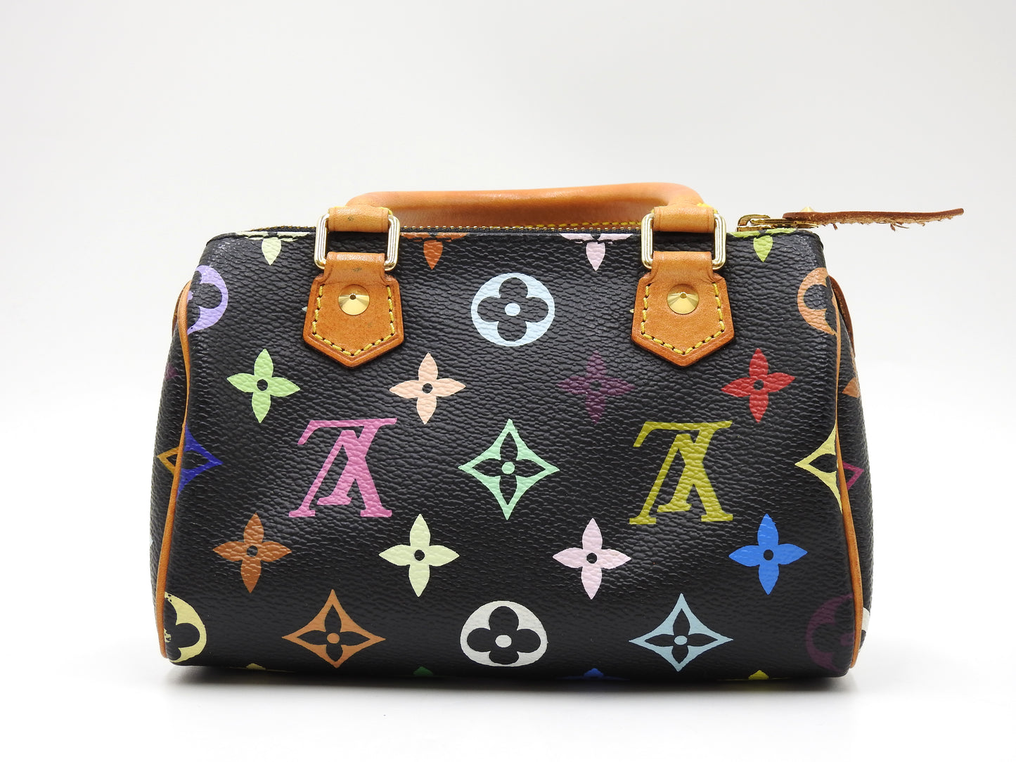 LOUIS VUITTON Monogram Mini Speedy Hand Bag Multicolor Noir Black M92644