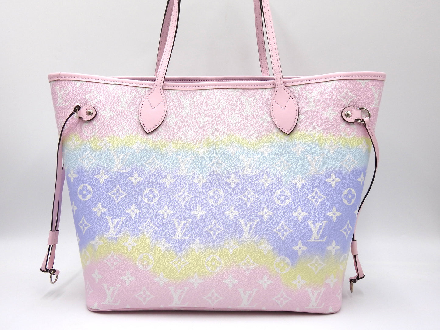 LOUIS VUITTON Monogram Escale Neverfull MM Shoulder Bag Pastel Pink M45270