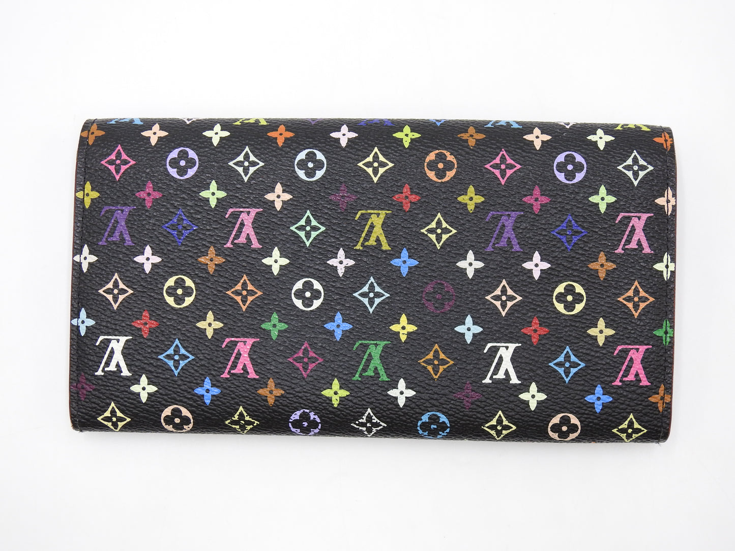 LOUIS VUITTON Monogram Multicolor Sarah Wallet Black Purple M60273