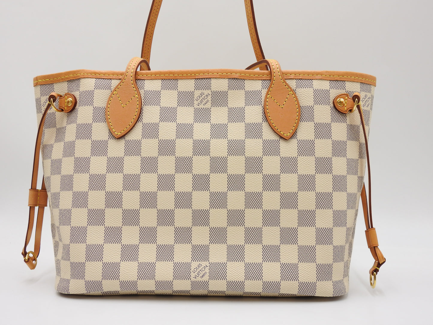 LOUIS VUITTON Damier Azur Neo Neverfull PM Shoulder Tote Bag N41362