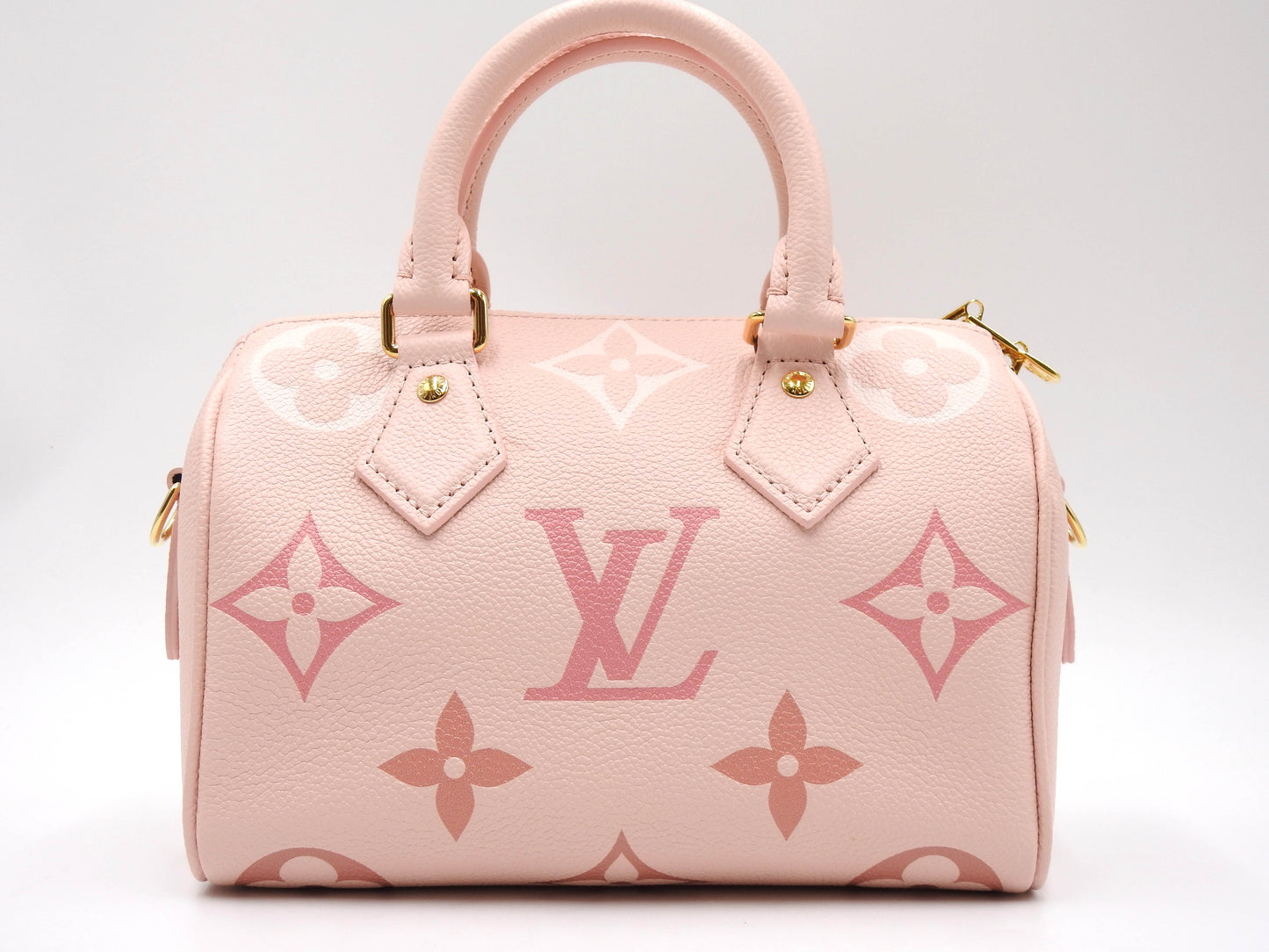 LOUIS VUITTON Monogram Empreinte Speedy 20 Bandouliere Hand Bag PInk M46518