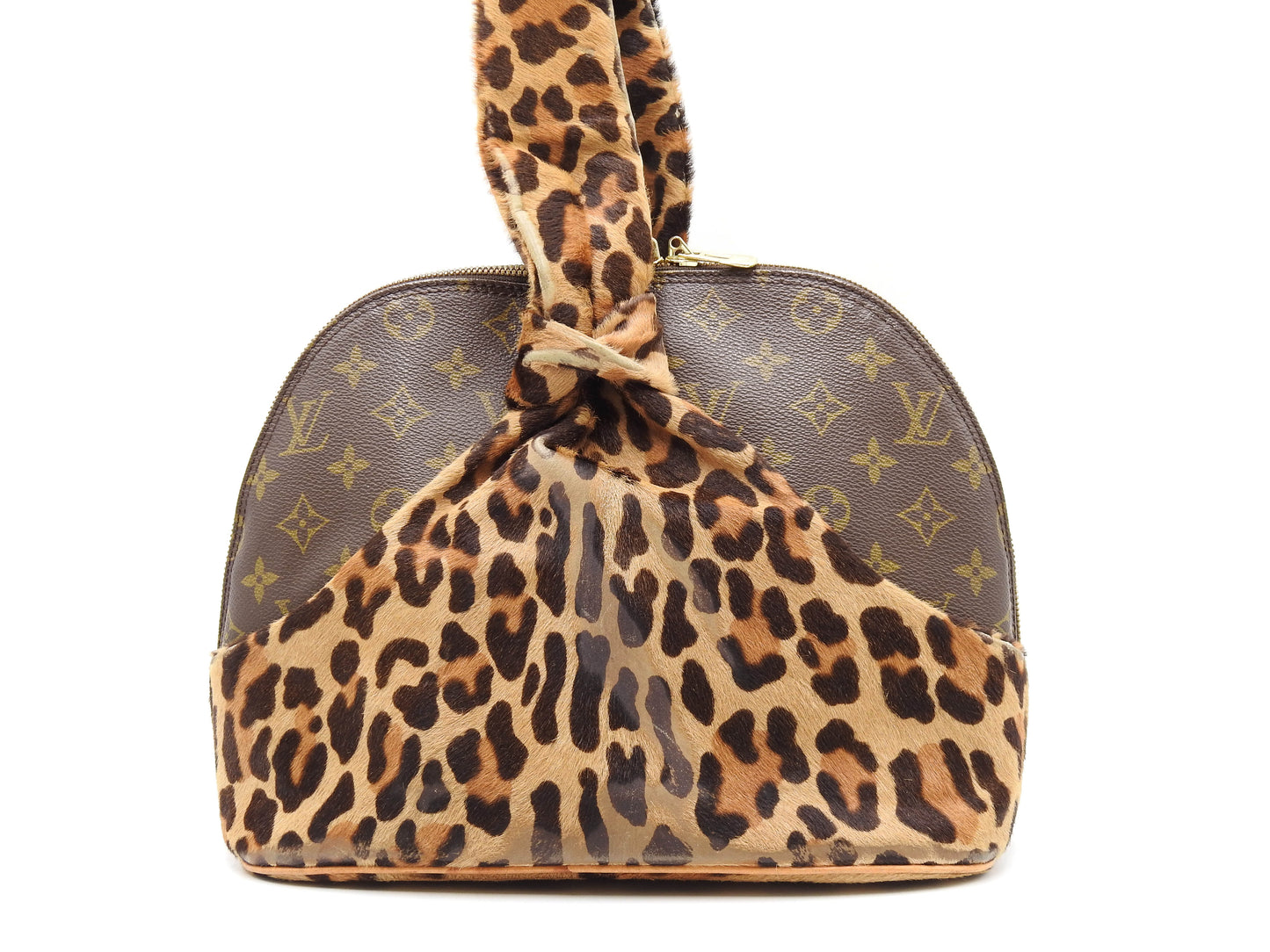 LOUIS VUITTON Alma Azzedine Alaia Monogram Leopard Shoulder Hand Bag M99032